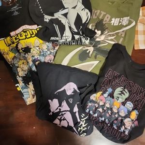 Lot Of Anime Shonen Jump Shirts black clover, naruto akatsuki, bleach,MHA Unisex